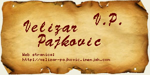 Velizar Pajković vizit kartica